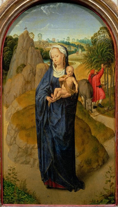 El descanso en la huida a Egipto de Hans Memling